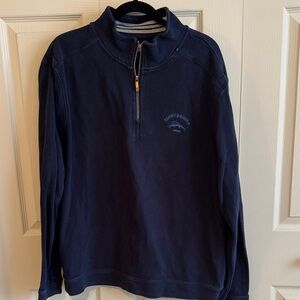Tommy Bahama Dark Blue Zip-Up Sweater